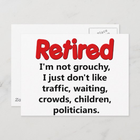 Funny Retirement Gezegde Briefkaart (Voorkant / Achterkant)