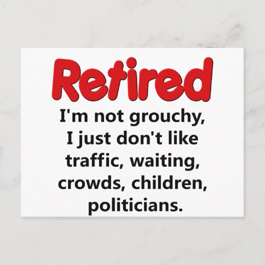 Funny Retirement Gezegde Briefkaart (Voorkant)