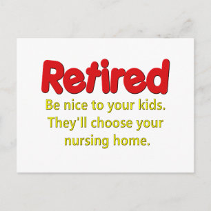 Funny Retirement Gezegde Briefkaart
