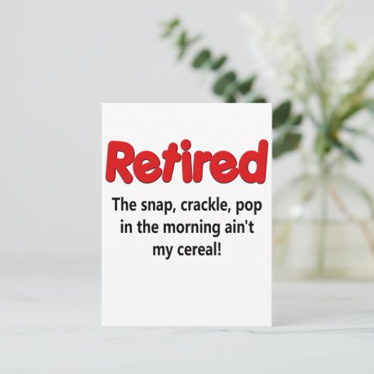 Funny Retirement Gezegde Briefkaart (Staand voorkant)