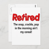 Funny Retirement Gezegde Briefkaart (Voorkant / Achterkant)
