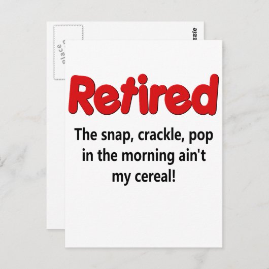 Funny Retirement Gezegde Briefkaart (Voorkant / Achterkant)