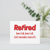 Funny Retirement Gezegde Briefkaart (Staand voorkant)