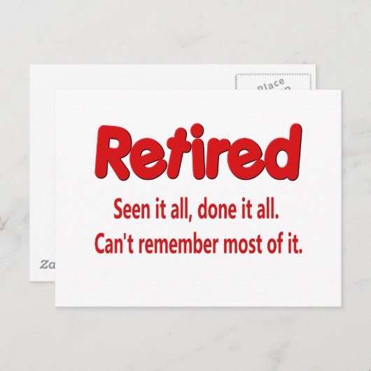 Funny Retirement Gezegde Briefkaart (Voorkant / Achterkant)