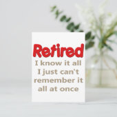 Funny Retirement Gezegde Briefkaart (Staand voorkant)