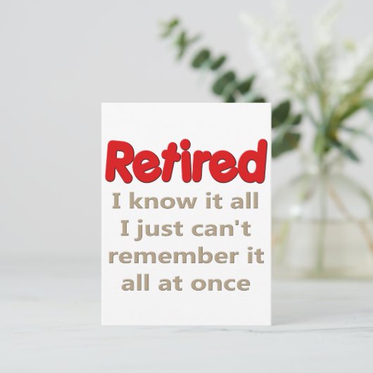 Funny Retirement Gezegde Briefkaart (Staand voorkant)