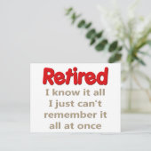 Funny Retirement Gezegde Briefkaart (Staand voorkant)