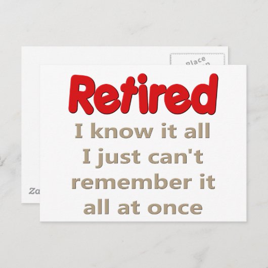 Funny Retirement Gezegde Briefkaart (Voorkant / Achterkant)