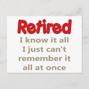 Funny Retirement Gezegde Briefkaart