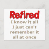 Funny Retirement Gezegde Briefkaart (Voorkant)