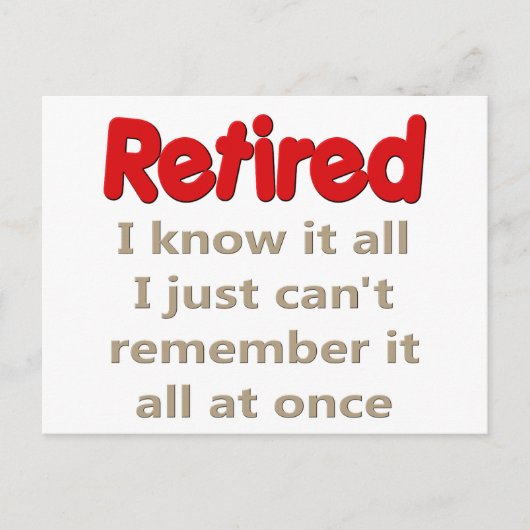 Funny Retirement Gezegde Briefkaart (Voorkant)