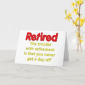 Funny Retirement Gezegde Kaart (Gele Bloem)
