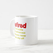 Funny Retirement Gezegde Koffiemok (Voorkant links)