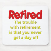 Funny Retirement Gezegde Muismat (Voorkant)