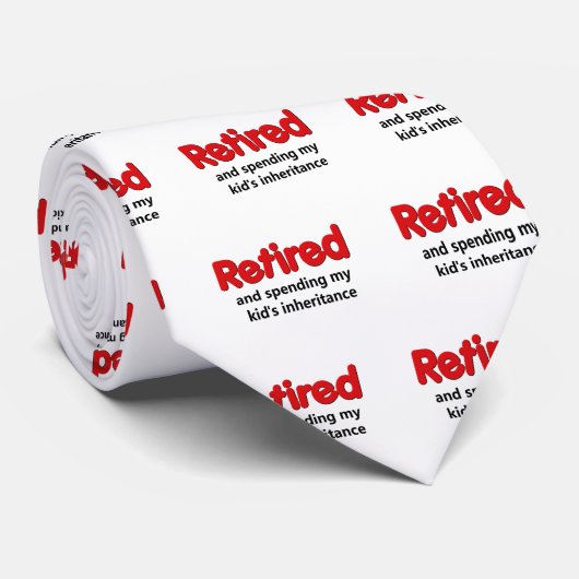 Funny Retirement Gezegde Stropdas (Opgerold)