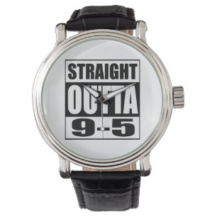 Funny Retirement Gift Straight Outight 9-5 Horloge