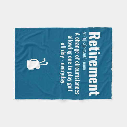 Funny Retirement Golf Quote Retired Golfers Golfin Fleece Deken (Voorkant (Horizontaal))