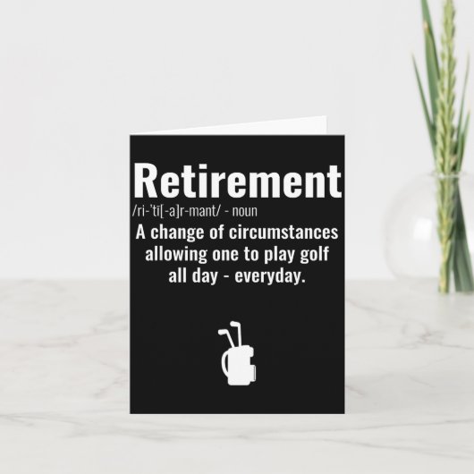 Funny Retirement Golf Quote Retired Golfers Golfin Kaart (Voorkant)