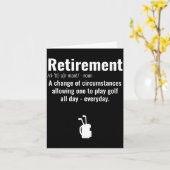Funny Retirement Golf Quote Retired Golfers Golfin Kaart (Gele Bloem)