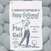 Funny Retirement Golfer Theme Retro Golf Golfhanddoek