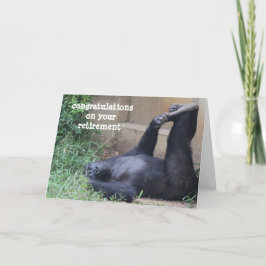 Funny Retirement, Gorilla Exercise Card Kaart