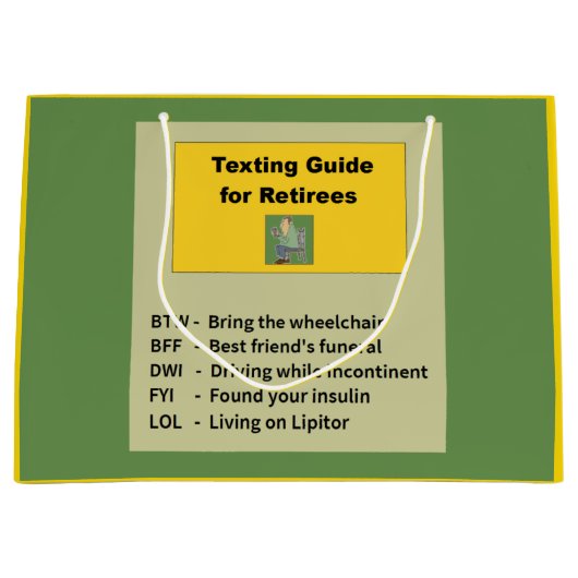 Funny Retirement Groot Cadeauzakje (Voorkant)