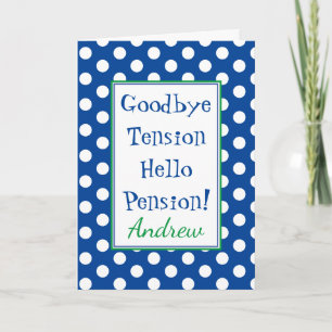 Funny Retirement Hallo Pension Blue Kaart