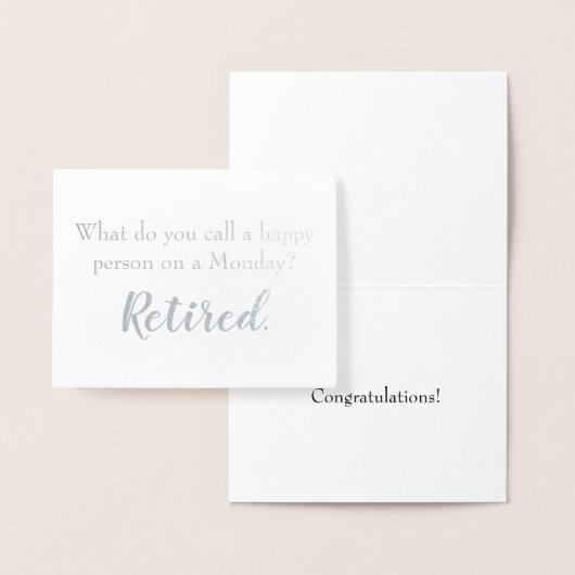 Funny Retirement Happy Person a Maandag Folie Kaarten (Display)