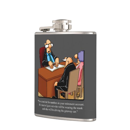 Funny Retirement Humor Flask Gift Heupfles (Links)