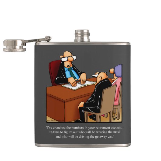 Funny Retirement Humor Flask Gift Heupfles (Geopend)