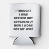 Funny Retirement Humor Husband Wife Blikjeskoeler (Voorkant)