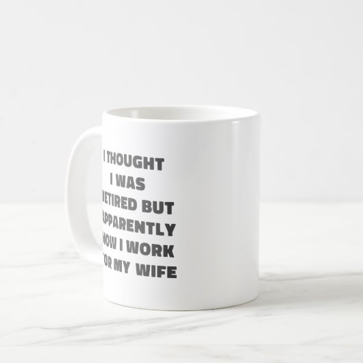 Funny Retirement Humor Husband Wife Koffiemok (Voorkant links)