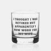 Funny Retirement Humor Husband Wife Whisky Glas (Voorkant)