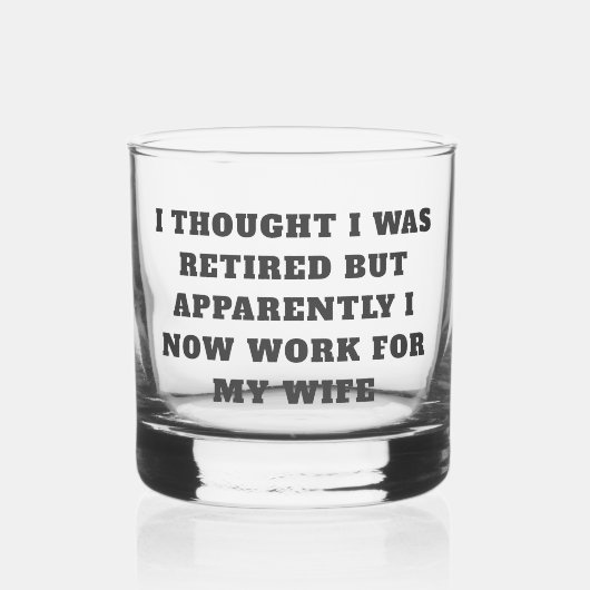 Funny Retirement Humor Husband Wife Whisky Glas (Voorkant)