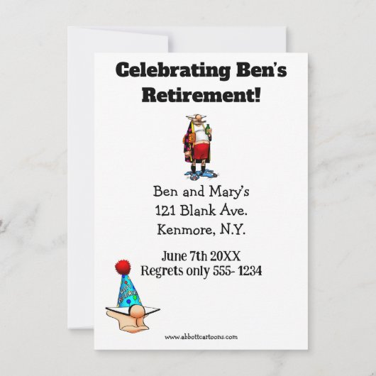 Funny Retirement Humor Party Kaart (Achterkant)