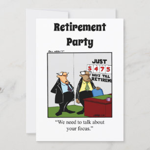 Funny Retirement Humor Party Kaart