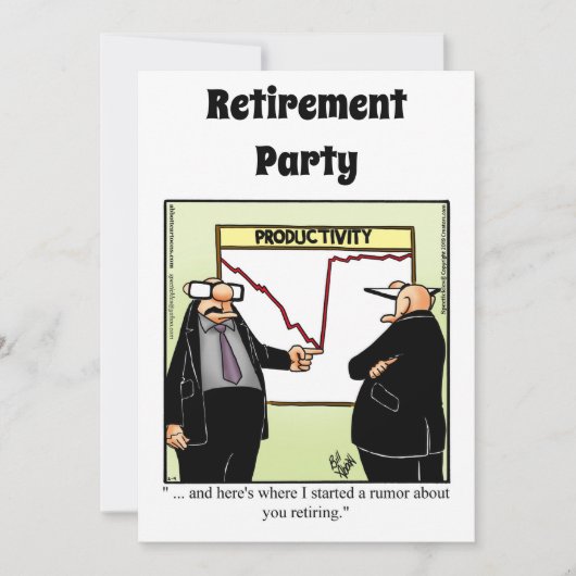 Funny Retirement Humor Party Kaart (Voorkant)