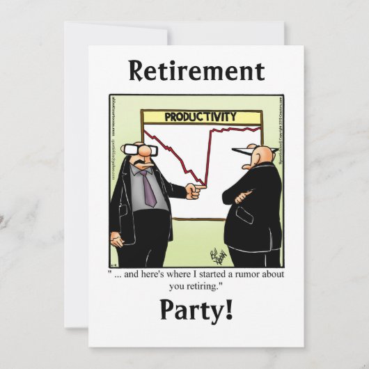 Funny Retirement Humor Party Kaart (Voorkant)