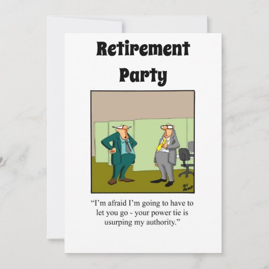 Funny Retirement Humor Party Kaart (Voorkant)