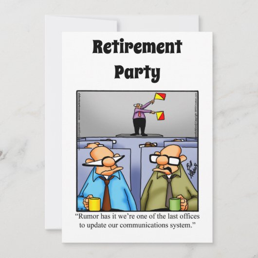 Funny Retirement Humor Party Kaart (Voorkant)