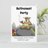 Funny Retirement Humor Party Kaart (Staand voorkant)