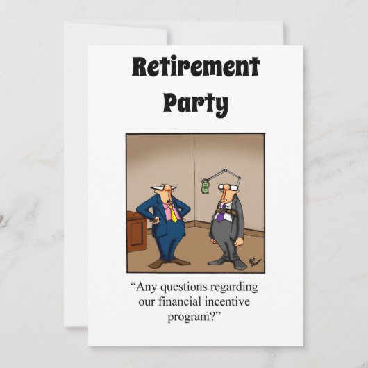 Funny Retirement Humor Party Kaart (Voorkant)