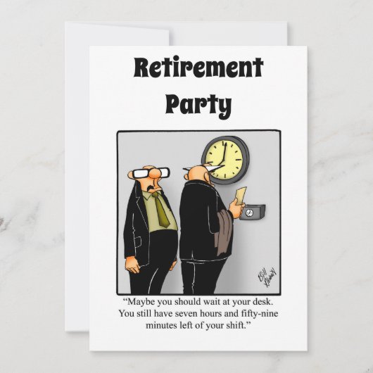 Funny Retirement Humor Party Kaart (Voorkant)