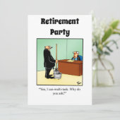 Funny Retirement Humor Party Kaart (Staand voorkant)