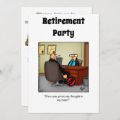 Funny Retirement Humor Party Kaart (Voorkant / Achterkant)