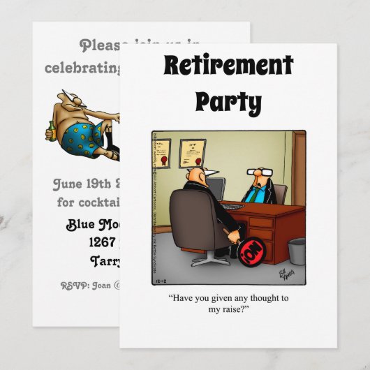 Funny Retirement Humor Party Kaart (Voorkant / Achterkant)