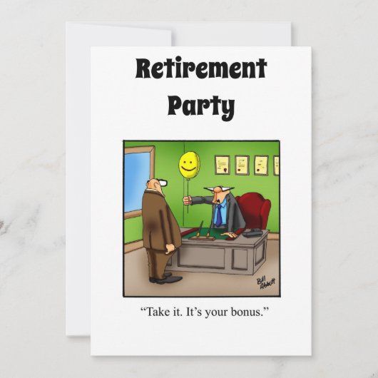 Funny Retirement Humor Party Kaart (Voorkant)