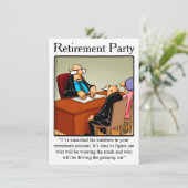 Funny Retirement Humor Party Kaart (Staand voorkant)