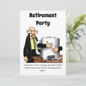 Funny Retirement Humor Party Kaart (Staand voorkant)