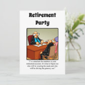 Funny Retirement Humor Party Kaart (Staand voorkant)